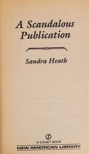 Cover of A Scandalous Publication by Sandra Heath