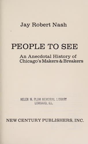 Cover of People to see by Jay Robert Nash