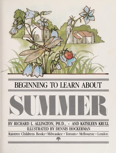 Cover of Beginning to learn about summer by Richard L. Allington