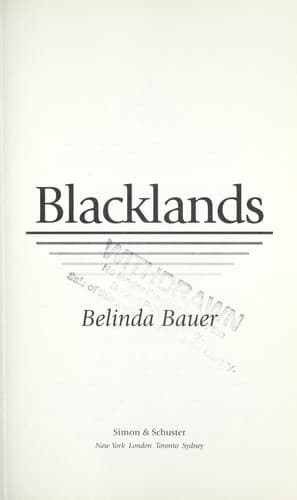 Cover of Blacklands by Belinda Bauer