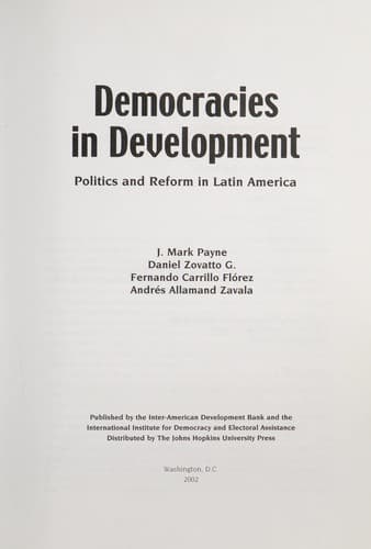 Cover of Democracies in development by [name missing]