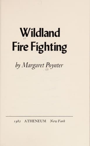Cover of Wildland fire fighting by Margaret Poynter