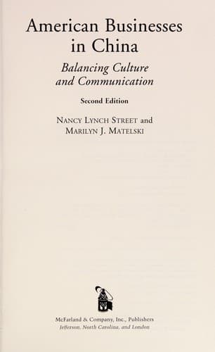 Cover of American businesses in China by Nancy Lynch Street
