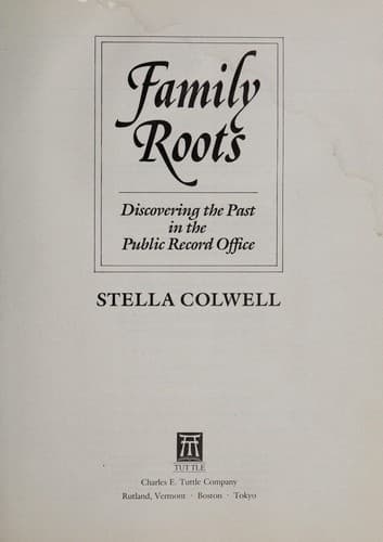 Cover of Family roots by Stella Colwell