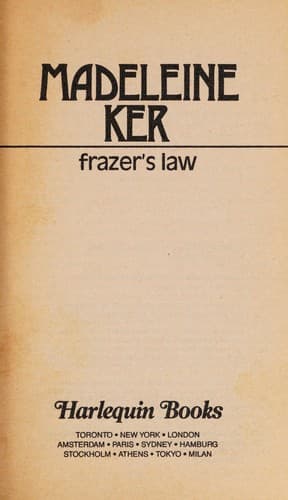 Cover of Frazer's Law by Madeleine Ker