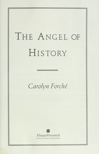 Cover of The angel of history by Carolyn Forché