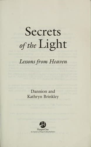 Cover of Secrets of the light by Dannion Brinkley