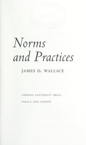 Cover of Norms and practices by Wallace, James D