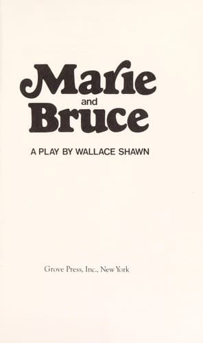Cover of Marie and Bruce by Wallace Shawn