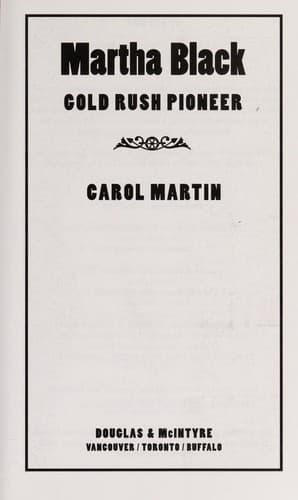 Cover of Martha Black by Carol Martin