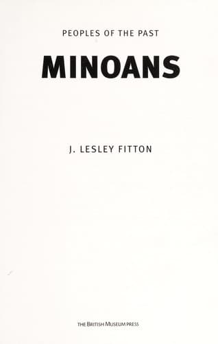Cover of Minoans by J. Lesley Fitton