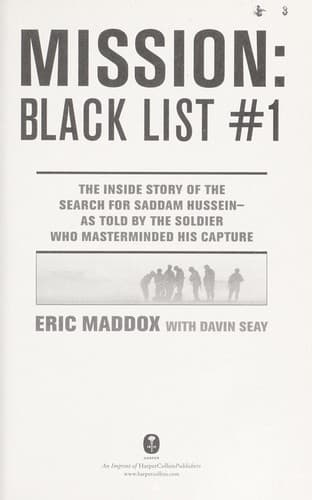 Cover of Mission, black list #1 by Eric Maddox