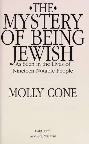 Cover of The mystery of being Jewish by Molly Cone
