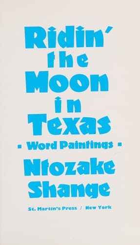 Cover of Ridin' the moon in Texas by Ntozake Shange