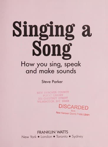Cover of Singing a Song by Steve Parker