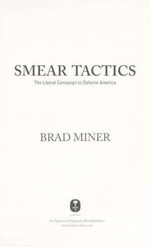 Cover of Smear Tactics by Brad Miner