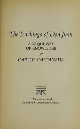 Cover of The Teachings of Don Juan: A Yaqui Way of Knowledge by Carlos Castaneda