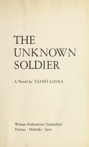 Cover of The Unknown Soldier by Väinö Linna