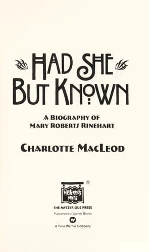 Cover of Had she but known by Charlotte MacLeod