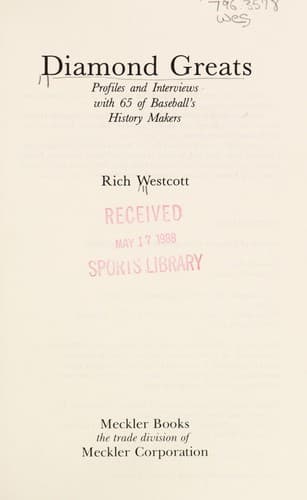 Cover of Diamond greats by Westcott Rich