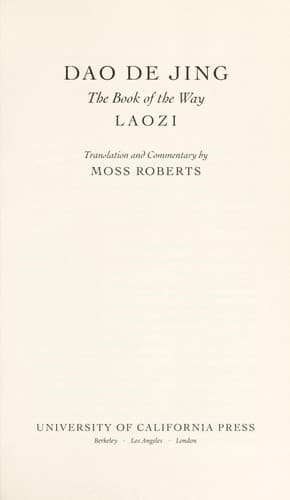 Cover of Dao de jing by Moss Roberts