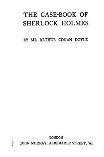 Cover of The Case-Book of Sherlock Holmes by Arthur Conan Doyle