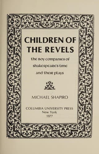 Cover of Children of the revels by Shapiro, Michael