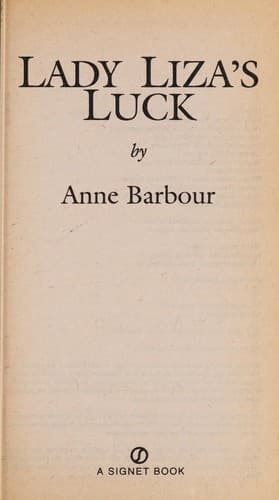 Cover of Lady Liza's Luck by Anne Barbour