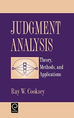 Cover of Judgement analysis by Ray W. Cooksey