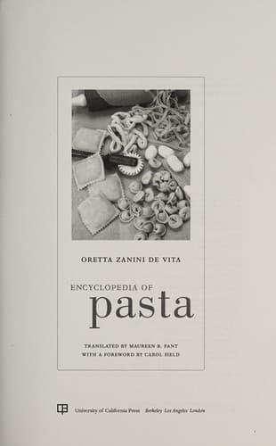 Cover of Encyclopedia of pasta by Oretta Zanini De Vita