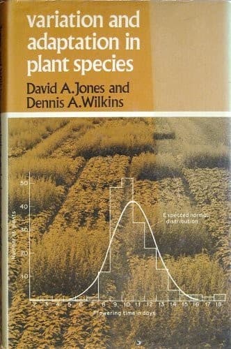 Cover of Variation and adaptation in plant species by David A. Jones