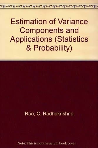 Cover of Estimation of variance components and applications by Rao, C. Radhakrishna