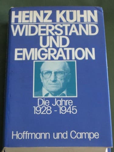Cover of Widerstand und Emigration by Heinz Kühn