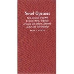 Cover of Novel openers by Bruce L. Weaver