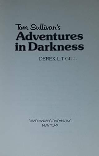 Cover of Tom Sullivan's Adventures in darkness by Tom Sullivan
