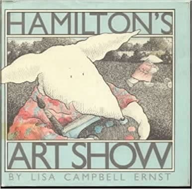 Cover of Hamilton's art show by Lisa Campbell Ernst