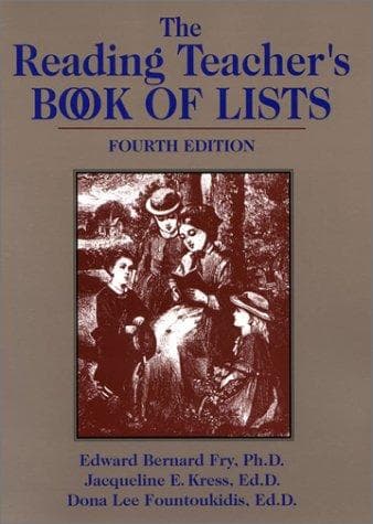 Cover of The reading teacher's book of lists by Edward Bernard Fry