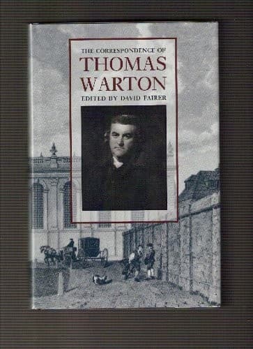 Cover of The correspondence of Thomas Warton by Warton, Thomas