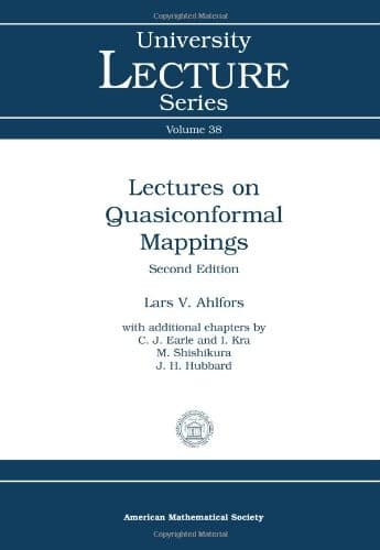 Cover of Lectures on quasiconformal mappings by Lars Valerian Ahlfors