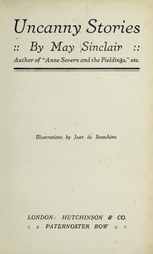 Cover of Uncanny Stories by May Sinclair