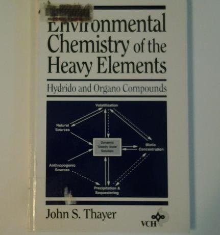 Cover of Environmental chemistry of the heavy elements by John S. Thayer