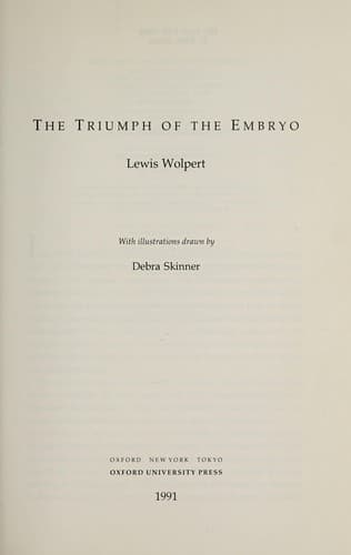 Cover of The triumph of the embryo by Lewis Wolpert