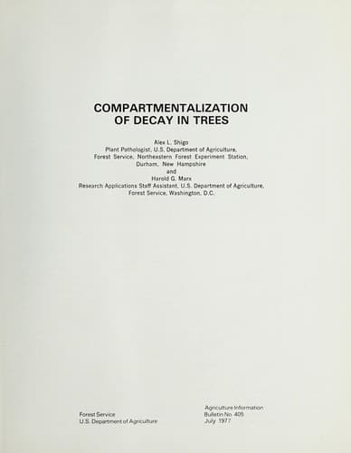 Cover of Compartmentalization of decay in trees by Alex L. Shigo