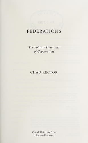 Cover of Federations by Chad Rector