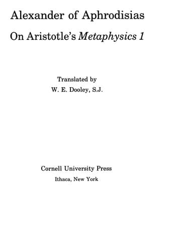 Cover of On Aristotle Metaphysics 2 & 3 by Alexander of Aphrodisias