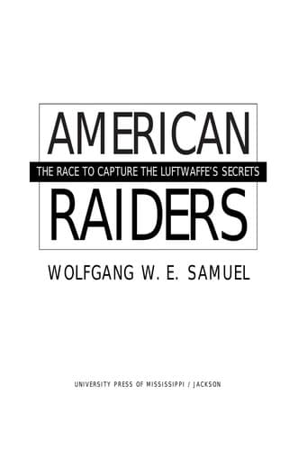Cover of American raiders by Samuel· Wolfgang W. E
