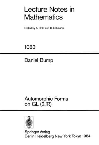 Cover of Automorphic forms on GL (3, IR) by Daniel Bump