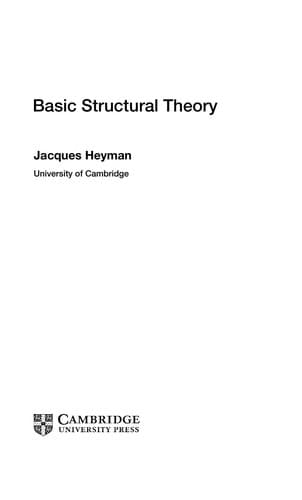 Cover of Basic structural theory by Jacques Heyman