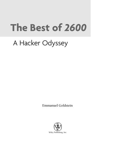 Cover of The best of 2600 by Emmanuel Goldstein