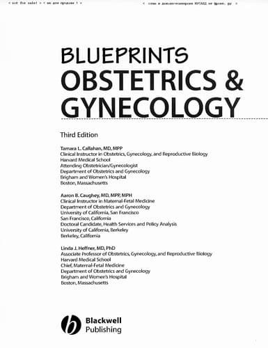 Cover of Blueprints obstetrics & gynecology by Tamara L. Callahan